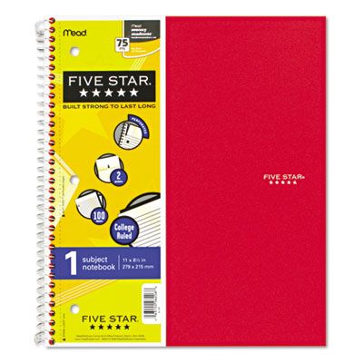 Photo 1 of 12 PACK Five Star Five Star 1 Subject Notebook College Ruled - MULTIPLE COLORS