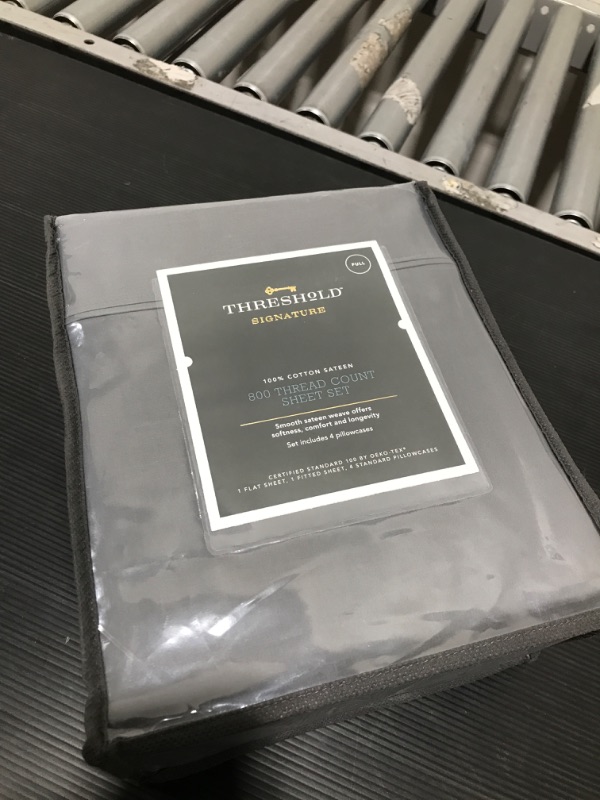 Photo 1 of 6pc 800 Thread Count Solid Sheet Set - Threshold Signature™
FULL