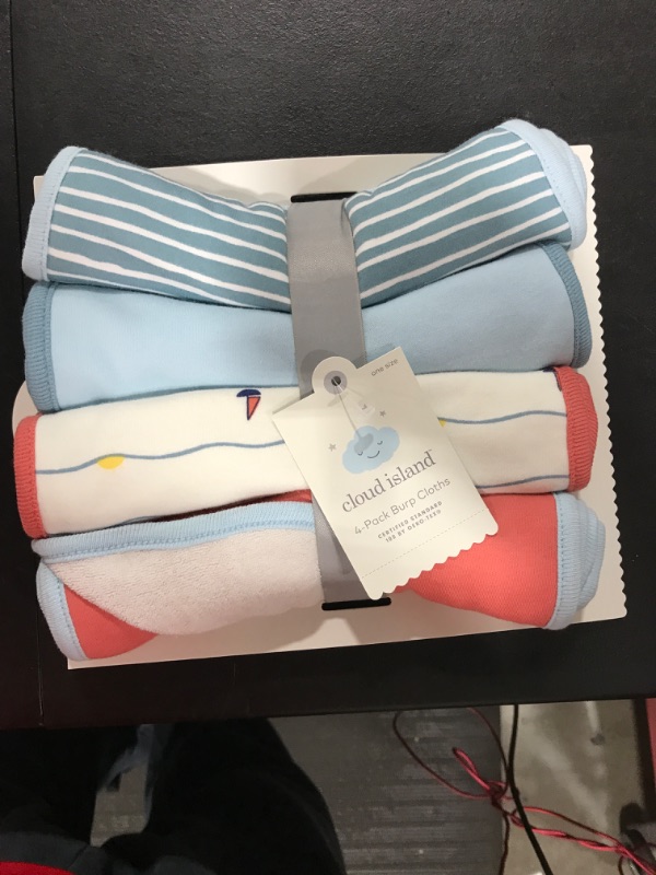 Photo 1 of Baby Boys' 4pk Sweet Seaside Burp Cloth - Cloud Island