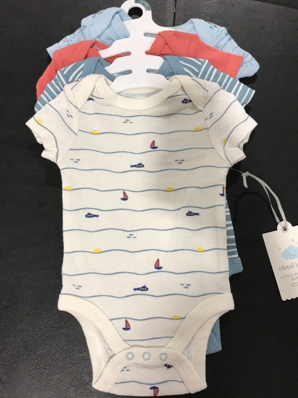 Photo 1 of 4-PACK SHORT SLEEVE BODYSUITS  SIZE 0-3M