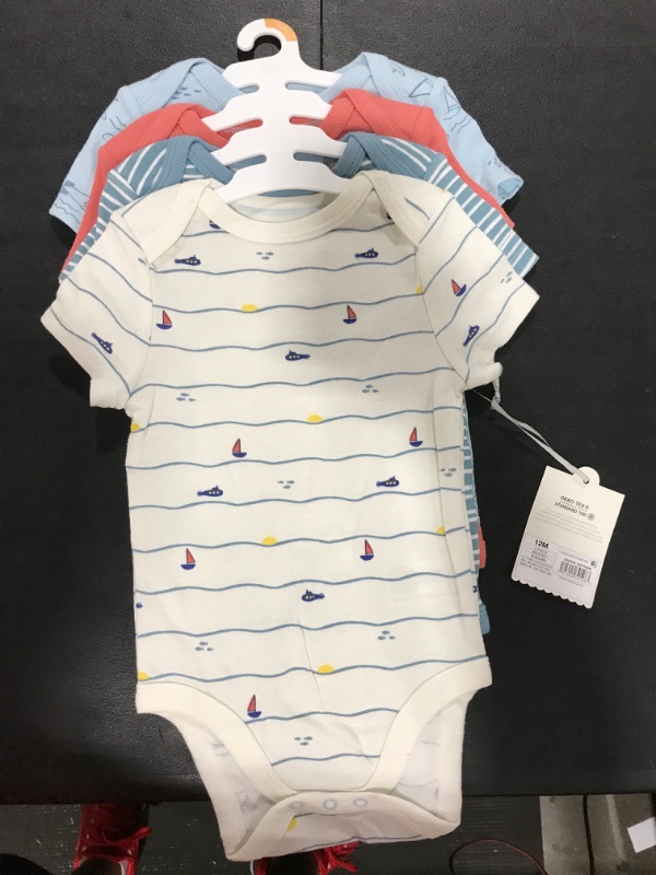 Photo 1 of 4-PACK SHORT SLEEVE BODYSUITS  SIZE 12M