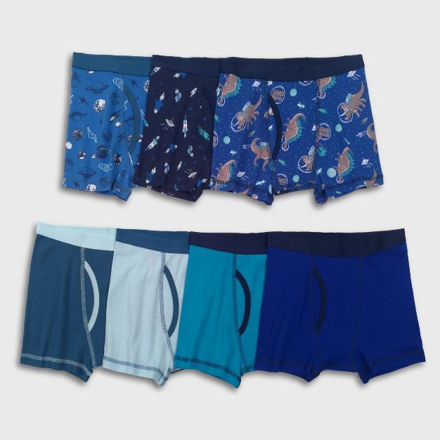 Photo 1 of Boys' 7pk Space Boxer Briefs - Cat & Jack™ Blue  SIZE L