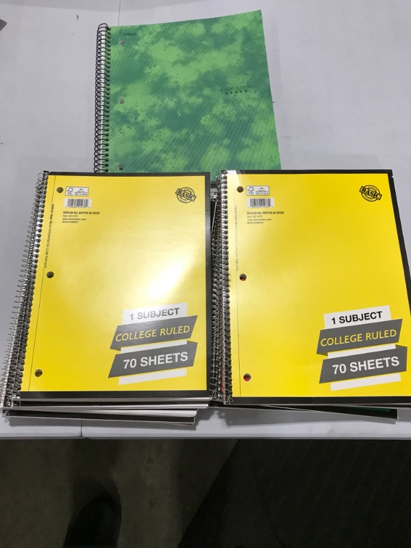 Photo 1 of 1 Pack of 1-Subject College Ruled Spiral Bound Notebooks, 70 Pages
