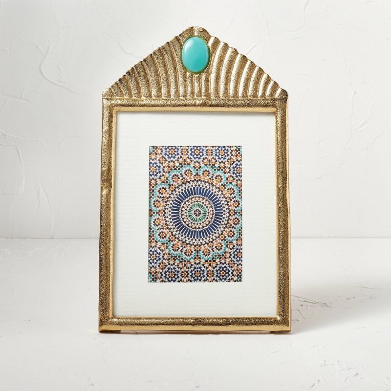 Photo 1 of 5" X 7" Single Image Matted Metal Photo Frame Brass - Opalhouse™ Designed with Jungalow™

