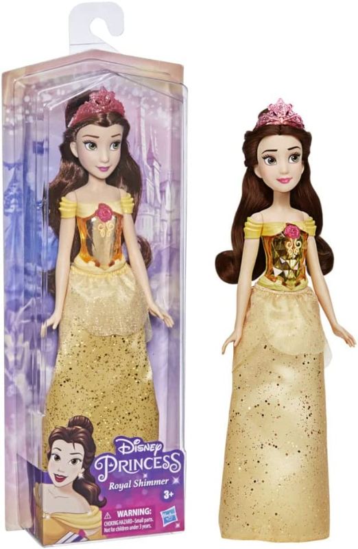 Photo 1 of Disney Princess Royal Shimmer Belle Doll + Girls' Nickelodeon JoJo Siwa Flashing LCD Watch - Pink