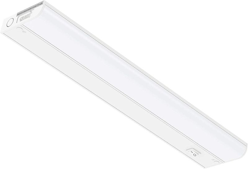 Photo 1 of GETINLIGHT Dimmable Hardwired Only Under Cabinet LED Lights, 18-inch, Daylight White(5000K), Matte White Finished, ETL Listed, IN-0201-12-WH-50
