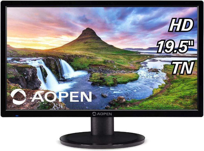 Photo 1 of AOPEN 20CH1Q bi 19.5" HD (1366 x 768) NTSC 72% Color Gamut Tilt VESA Compatible Monitor for Work or Home (1 x HDMI & VGA Port), Black
