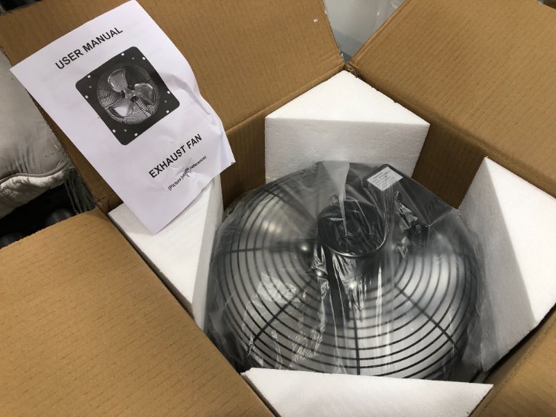 Photo 1 of iPower 12 Inch Exhaust Fan Aluminum, High Speed 1300RPM, 1-Pack, Silver (HIFANXVENTIL12)
