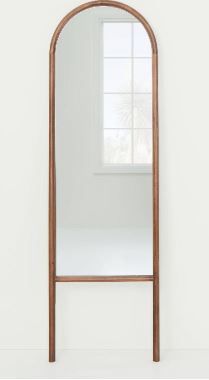 Photo 1 of 20" x 65" Wood Arched Floor Mirror Walnut - Threshold™ designed with Studio McGee

