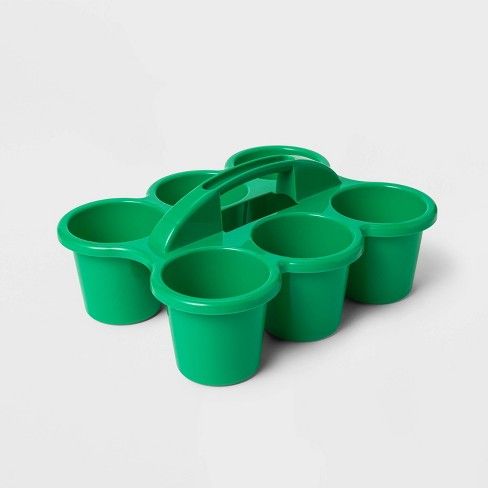 Photo 1 of BOX LOT OF 6-cup Caddy Green - Up & Up AND OTHER PLASTIC STORAGE BINS