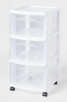 Photo 1 of 3 Drawer Medium Cart White - Brightroom™

