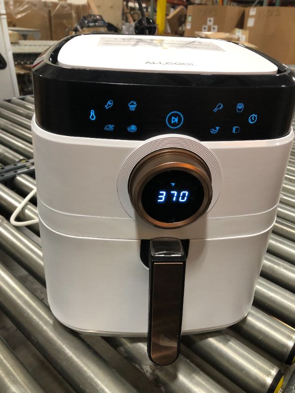 Photo 2 of Air Fryer, Airfryer Oven Large Air Fryer 1700W 8-in-1 with Touch Screen Air Fryers Detachable Dishwasher Safe Nonstick Basket Freidora de Aire 36 Recipes BPA & PFOA Free 5.8 QT White Air Fryer
