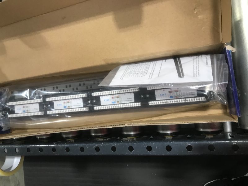 Photo 2 of Cat6 24 Port Patch Panel Passthrough - UL Listed Inline Coupler Keystone Patch Panel - 10G Support Network Patch Panel - Rack Mount 19 Inch Ethernet Patch Panel with Back Bar - by Monk Cables
