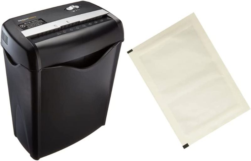 Photo 1 of Amazon Basics 6-Sheet Cross-Cut Paper and Credit Card Home Office Shredder