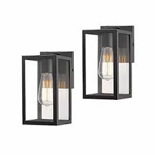 Photo 1 of Bestshared Exterior Wall Light, Outdoor Wall Mount Lighting, 1-Light Outdoor Wall Sconce, Wall Lantern Fixture (Black, 2 Pack)
