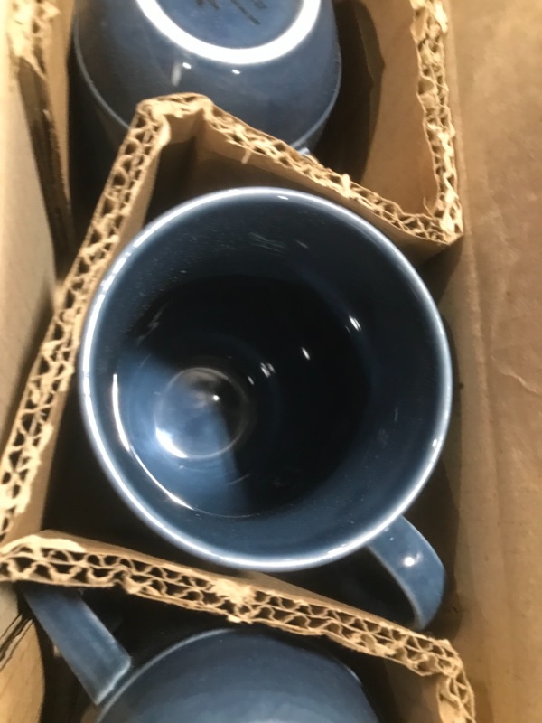 Photo 2 of 16pc Porcelain Courtland Dinnerware Set Blue - Threshold

