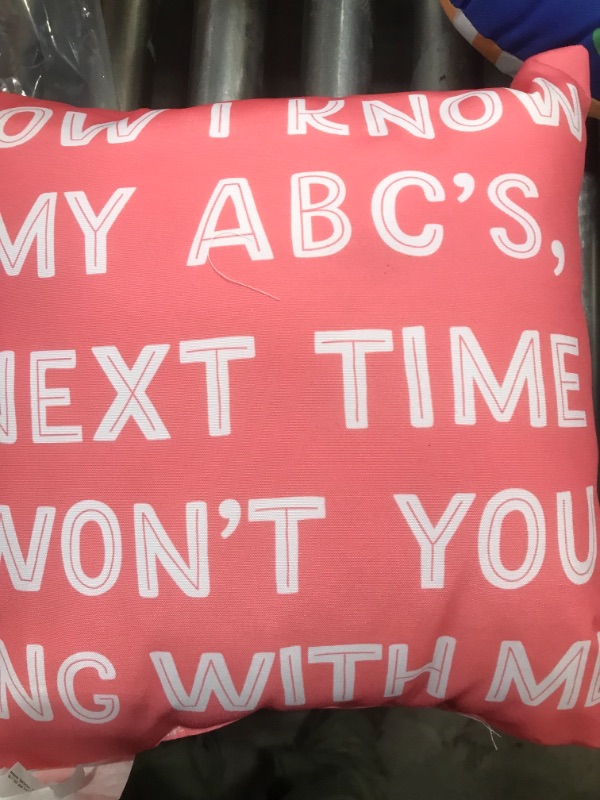 Photo 2 of 'Now I Know My ABC'S Next Time Won't You Sing With Me Pillow 4pk