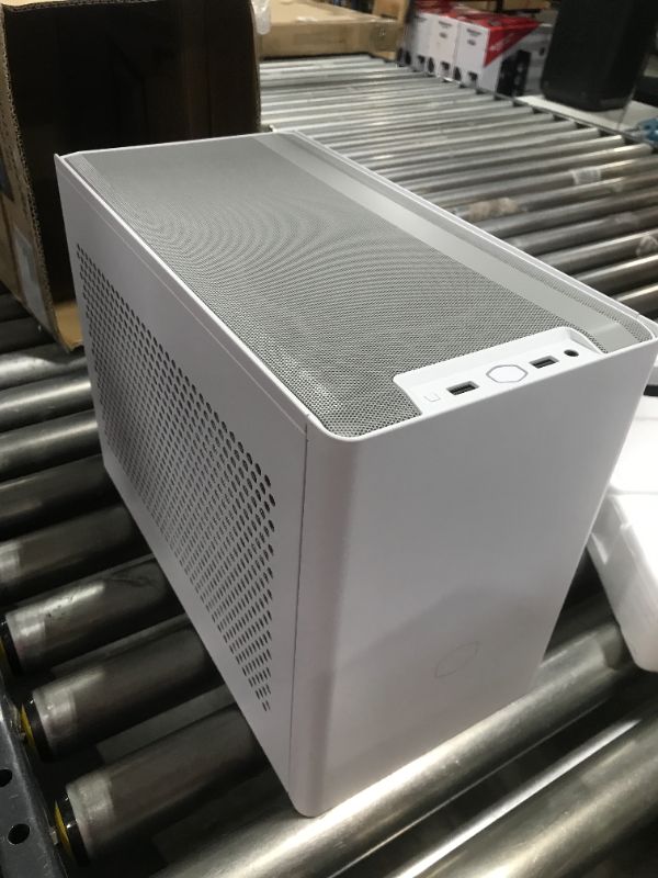 Photo 2 of Cooler Master MasterBox NR200P White SFF Small Form Factor Mini-ITX Case with Tempered glass or Vented Panel Option, PCI Riser Cable, Triple-slot GPU, Tool-Free and 360 Degree Accessibility