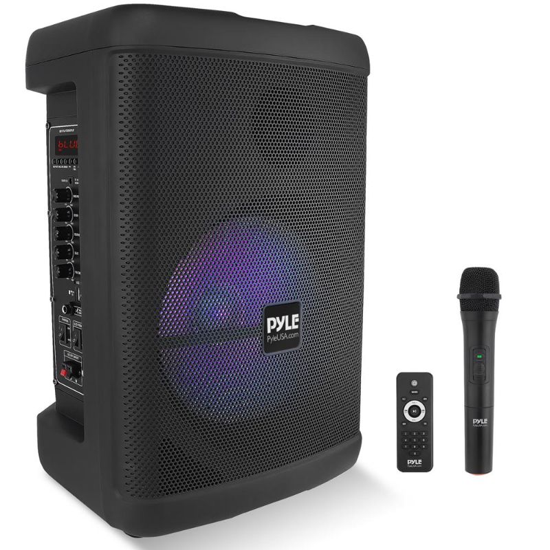 Photo 1 of 15’’ Wireless Portable PA Speaker - Portable PA & Karaoke Party Audio Speaker with Built-in Rechargeable Battery, Flashing Party Lights, USB/TF/TWS /FM Radio/Aux-in/MIC/Remote Control (500 Watt MAX)
