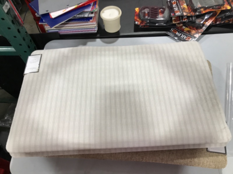 Photo 1 of 30 x 18 Ribbed Stripe Comfort Mat Beige - Threshold