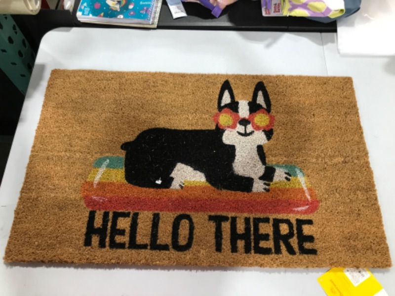 Photo 2 of 16x26 Hello Summer Dog Doormat Natural - Threshold