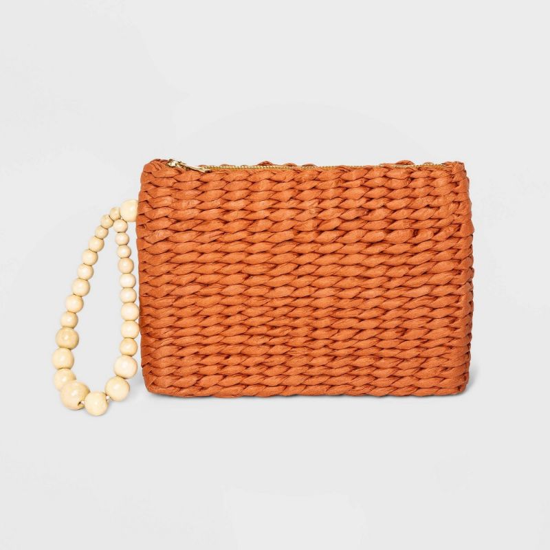 Photo 1 of Straw Beaded Clutch - a New Day™ Coral
