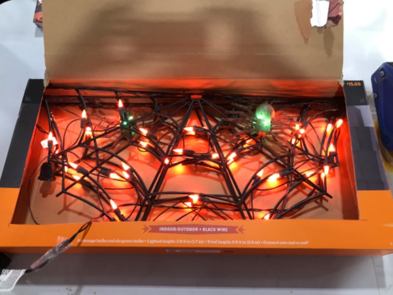 Photo 2 of 60 Incandescent Spider Web Halloween Lighted Decor - Hyde  EEK! Boutique