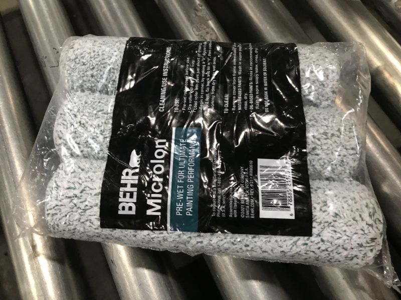 Photo 2 of  3 Pack Behr Microlon Rollers 9” 7/16” Nap Smooth To Semi Smooth Surfaces
