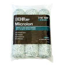 Photo 1 of  3 Pack Behr Microlon Rollers 9” 7/16” Nap Smooth To Semi Smooth Surfaces
