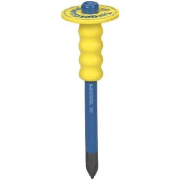 Photo 1 of 3/4" X 12" Blue/Yellow Concrete Chisel With Target Guard Handle Only One
