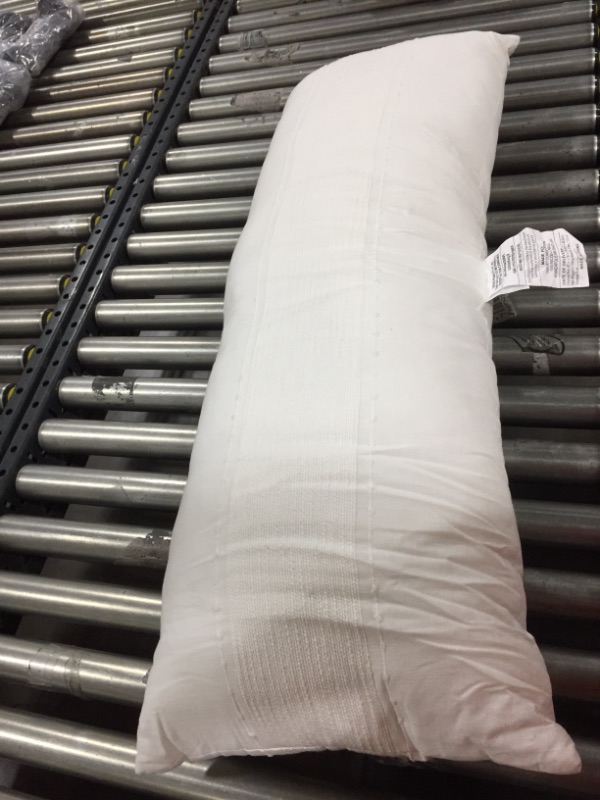 Photo 2 of 16" X 42" Slub Center Stripe Oversized Lumbar Bed Pillow - Hearth & Hand™ with Magnolia
