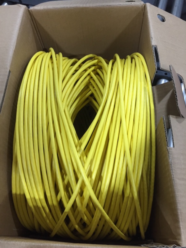 Photo 2 of 550MHZ CAT6 Plenum Cable 1000ft Blue, 23AWG 4Pair, Solid Network Cable Unshielded Twisted Pair (UTP) yellow 