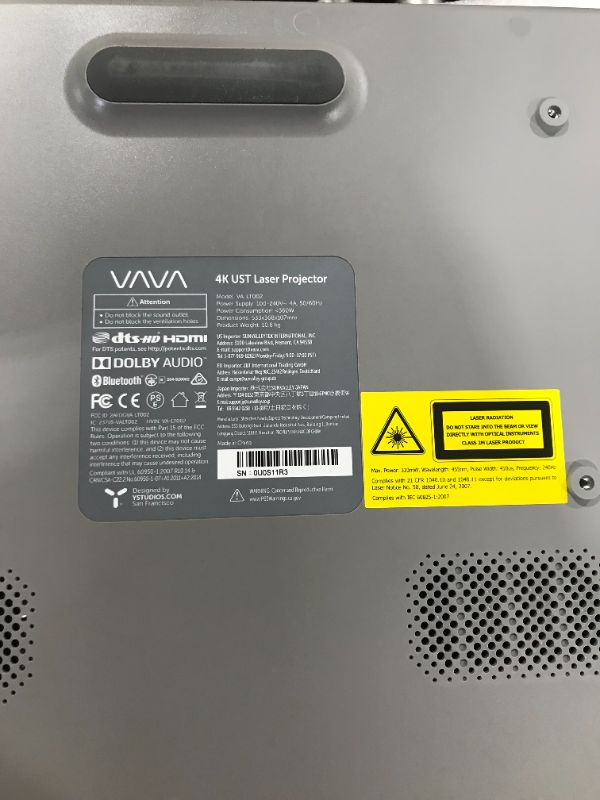 Photo 8 of VAVA VALT002WHT 4K UHD Laser TV Home Theatre Projector

OPEN BOX ***LIKE NEW***