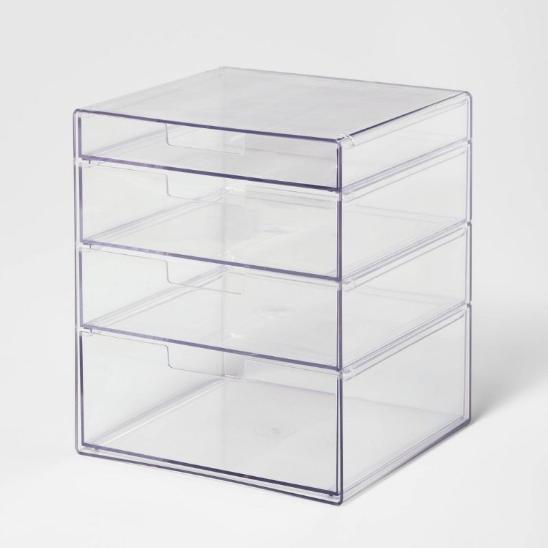 Photo 1 of 4 Drawer Stackable Countertop Organizer Clear - Brightroom™