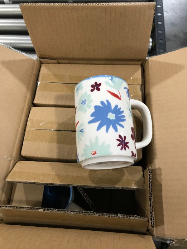 Photo 2 of 16oz Stoneware Floral Mug - Room Essentials™