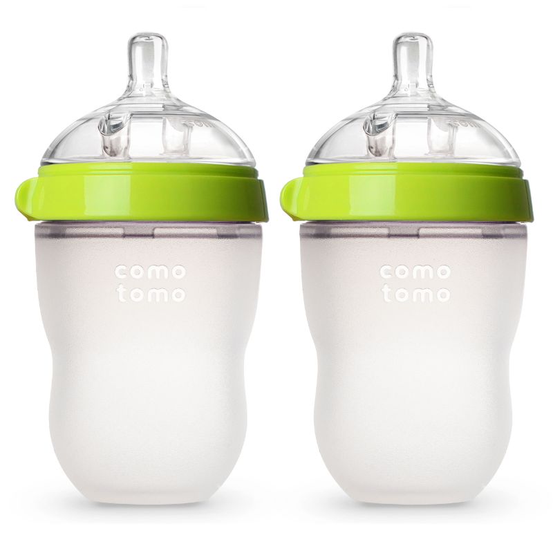 Photo 1 of Comotomo Baby Bottle Green 8oz (2 Count)