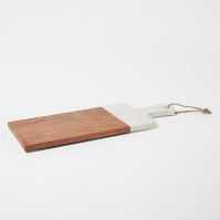 Photo 1 of 20" x 8" Marble and Wood Serving Board - Threshold™
