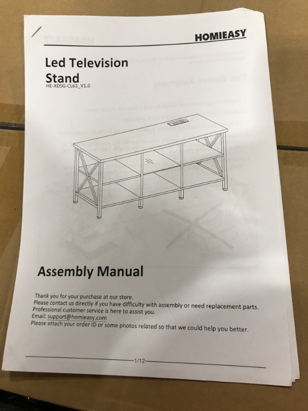 Photo 4 of  LED TV Stand for 65" TV Modern Entertainment Center with LED Lights Media Console Cabinet with Storage Shelves
