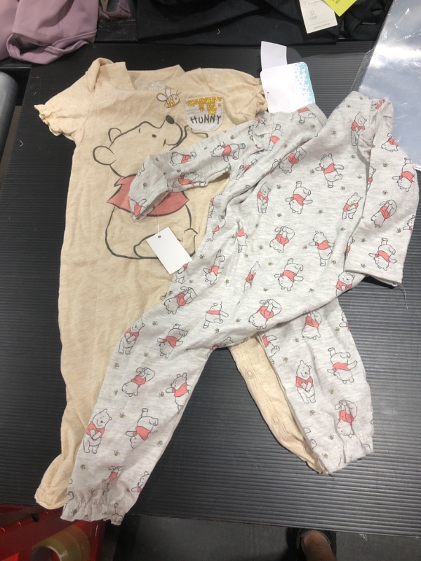 Photo 2 of Baby Girls' 2pk Winnie the Pooh Romper - 12M
