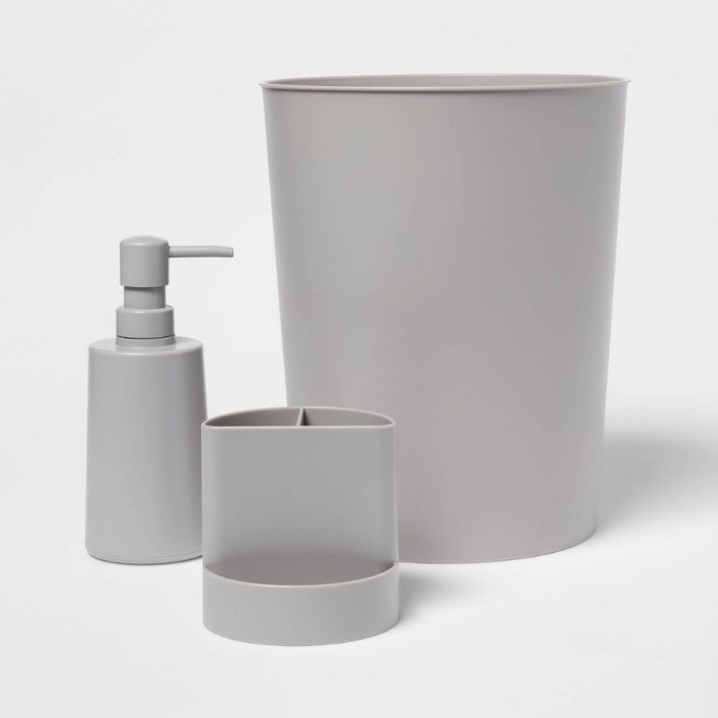 Photo 1 of 3pc Bath Coordinates Bundle Gray - Room Essentials™
