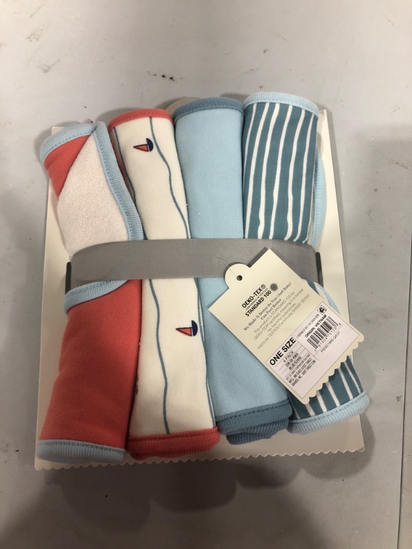 Photo 1 of Baby Boys 4pk Sweet Seaside Burp Cloth - Cloud Island Blue