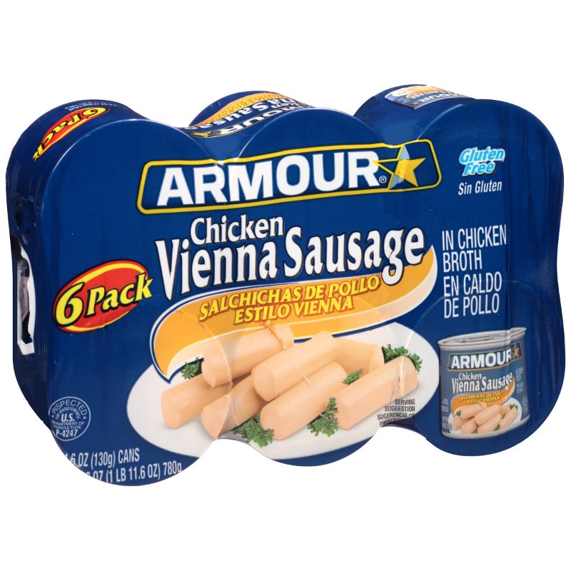 Photo 1 of (12 Cans) Armour Chicken Vienna Sausage, 4.6 Oz
