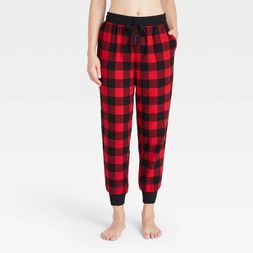 Photo 2 of 4 Pairs of Women's Perfectly Cozy Flannel Plaid Jogger Pajama Pants - Stars Above™ Size L