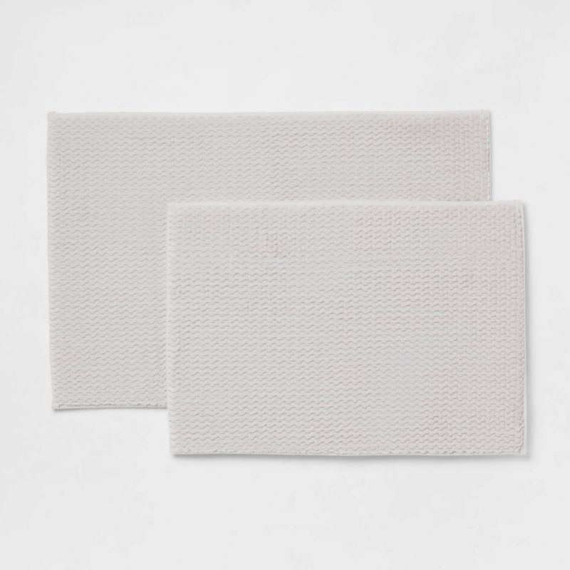 Photo 1 of 2pk Fuzzy Foam Bath Rug - Threshold™
