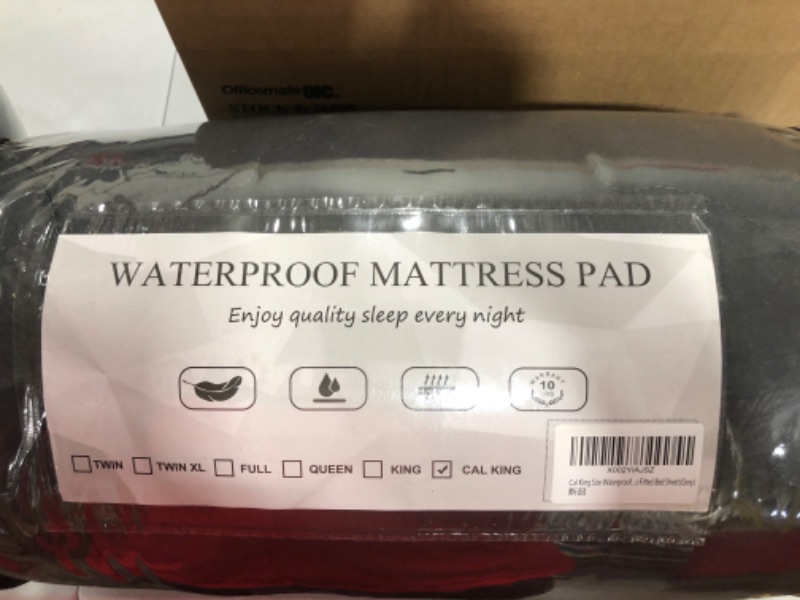 Photo 2 of 100% Waterproof Mattress Protector California King Size - Grey, Bamboo Mattress Cover 3D Air Fabric Cooling Mattress Pad Cover Smooth Soft Breathable Noiseless, 8''-21'' Deep Pocket
