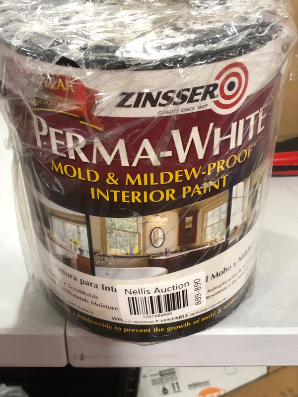 Photo 2 of Zinsser Perma-White 1 gal. Mold and Mildew-Proof Semi-Gloss Interior Paint
