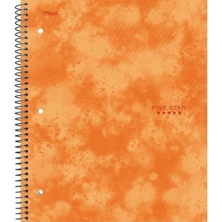 Photo 2 of [4 Packs] Five Star 1 Subject College Ruled Spiral Notebook [Warm Colors]