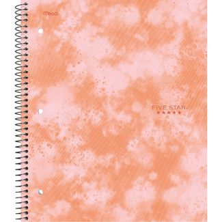 Photo 3 of [4 Packs] Five Star 1 Subject College Ruled Spiral Notebook [Warm Colors]
