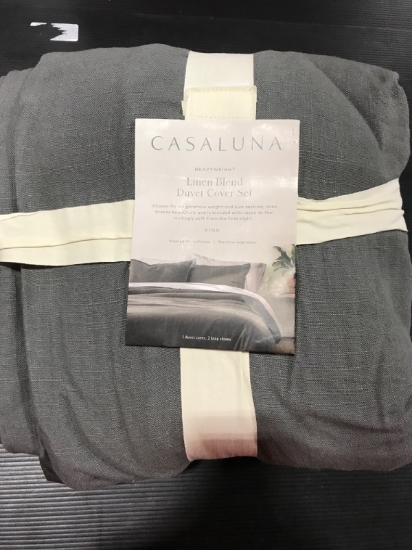 Photo 2 of [King] Heavyweight Linen Blend Duvet & Pillow Sham Set - Casaluna™