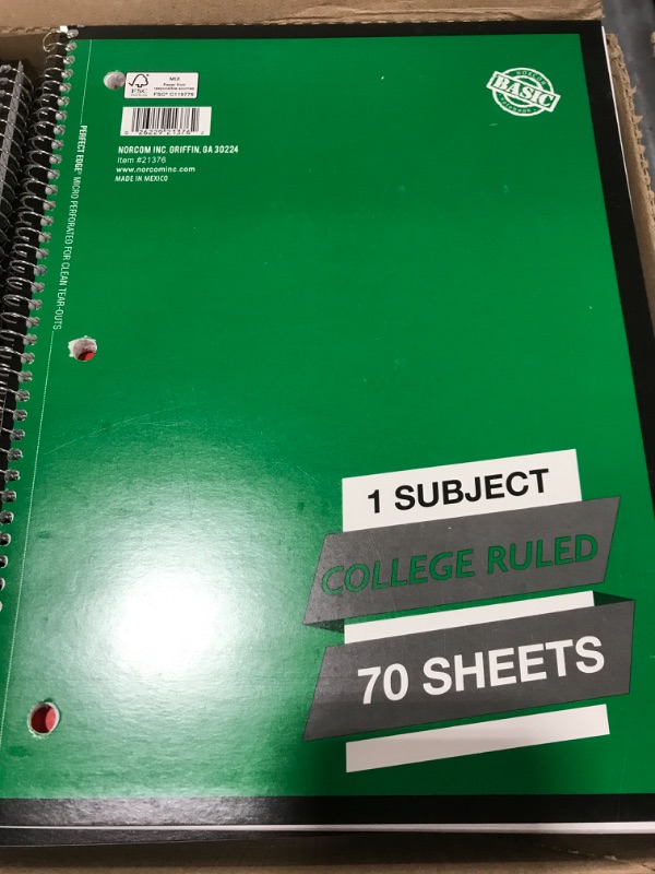 Photo 3 of [70 count] College Ruled 1 Subject 70 Sheets Notebooks [Colors Vary]